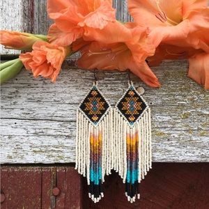 Handmade artisan beaded earrings